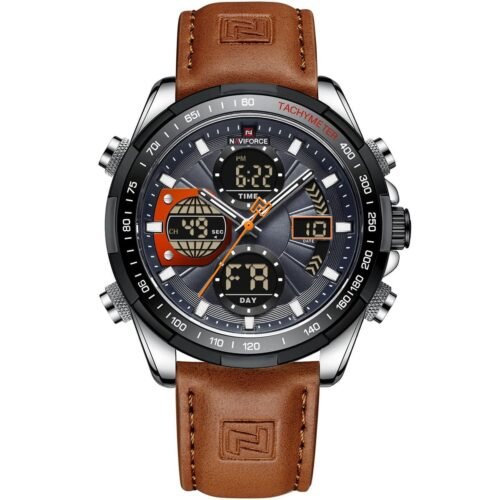 ساعة نافي فورس رجالي NF9197L-S-GY-O-BN