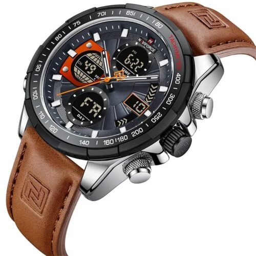 ساعة نافي فورس رجالي NF9197L-S-GY-O-BN